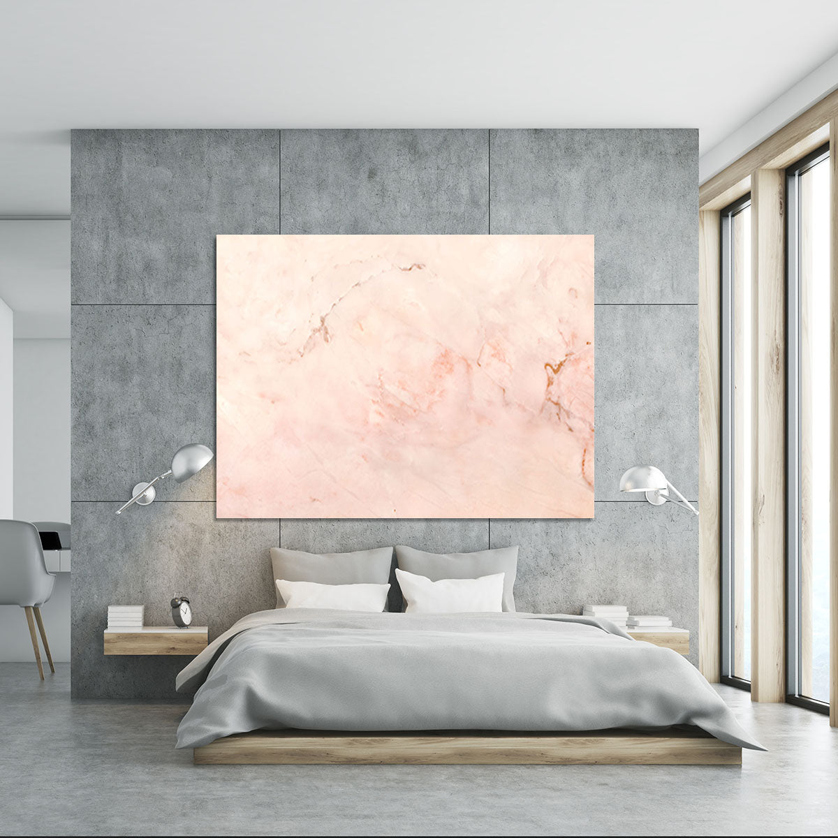 Rose Gold Minimal Marble Canvas Print or Poster - Canvas Art Rocks - 5