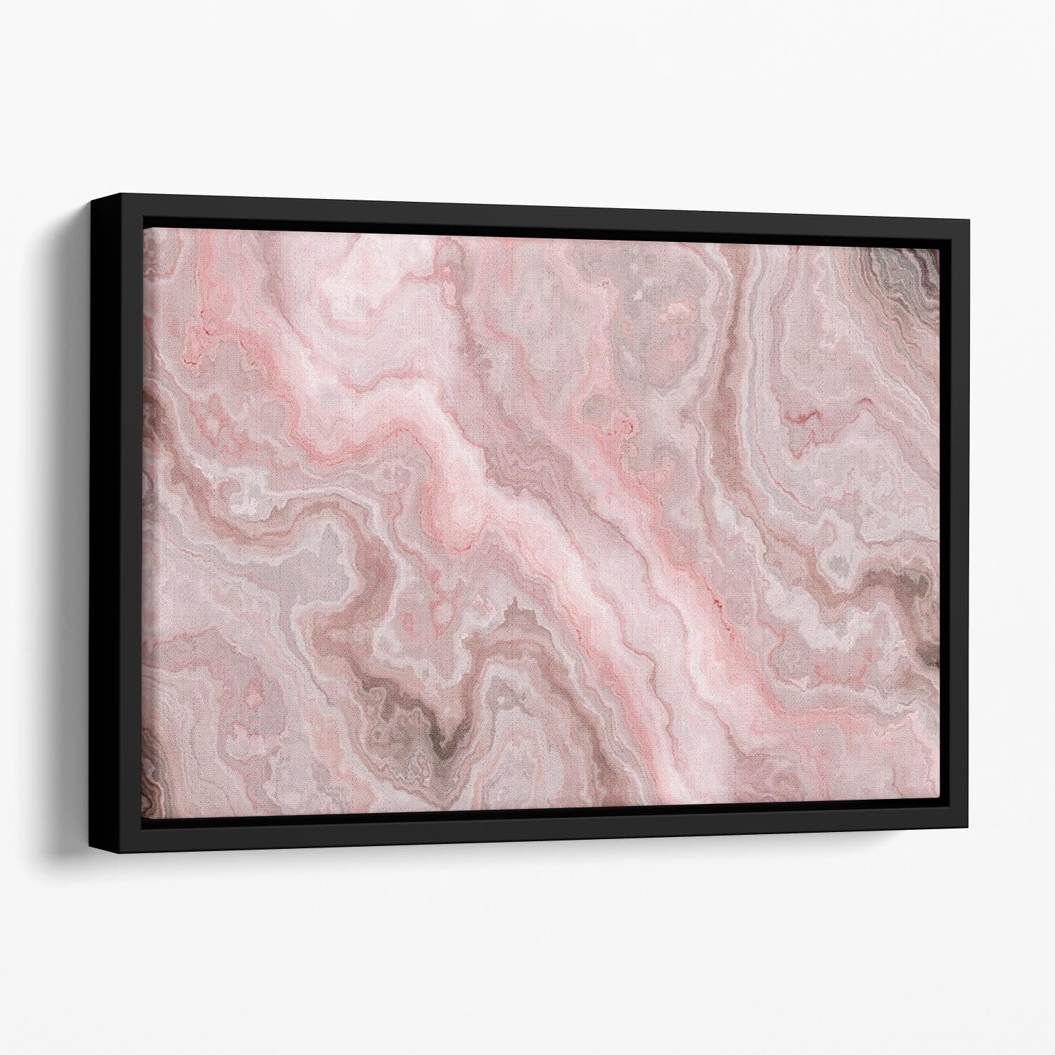 Rose Marble Floating Framed Canvas - Canvas Art Rocks - 1