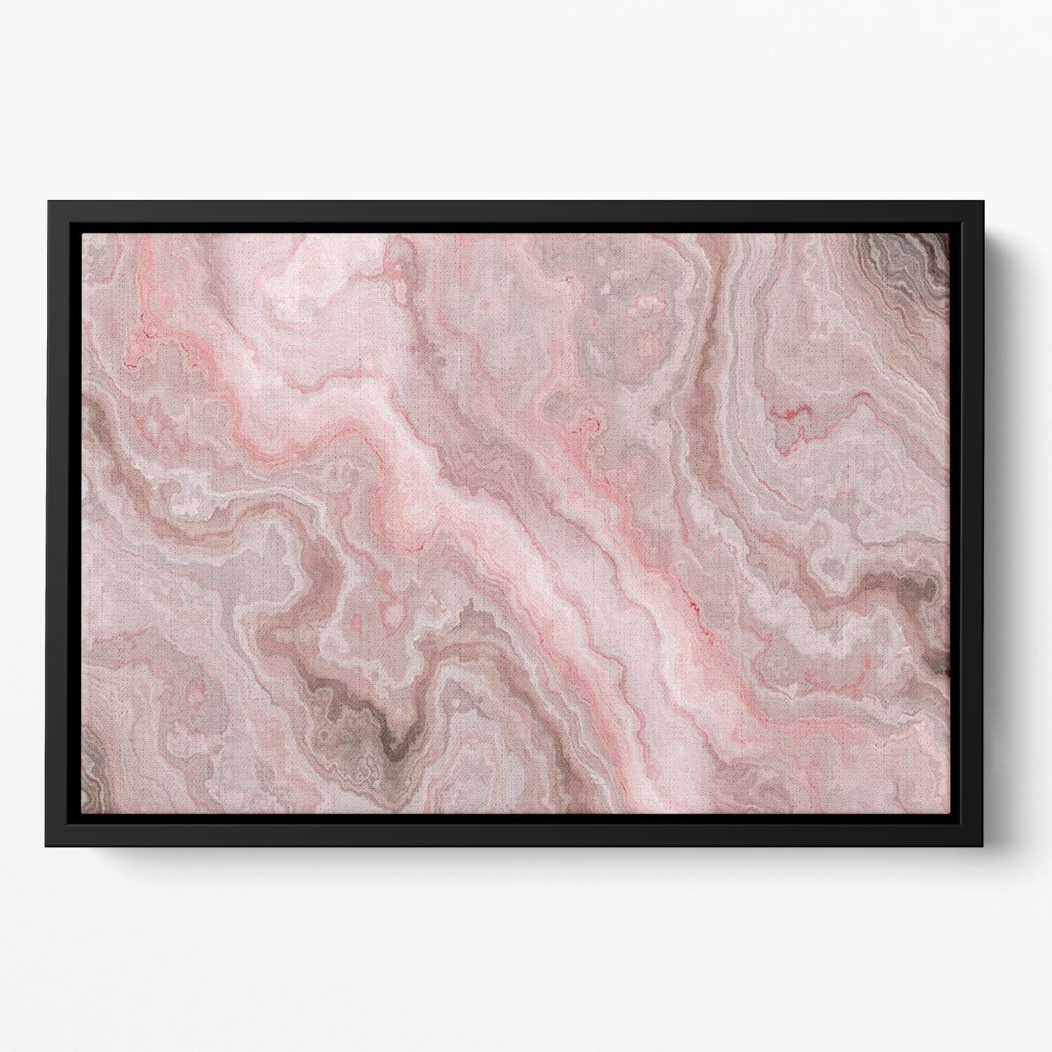 Rose Marble Floating Framed Canvas - Canvas Art Rocks - 2