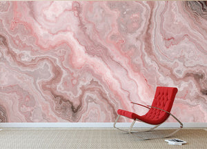 Rose Marble Wall Mural Wallpaper - Canvas Art Rocks - 2