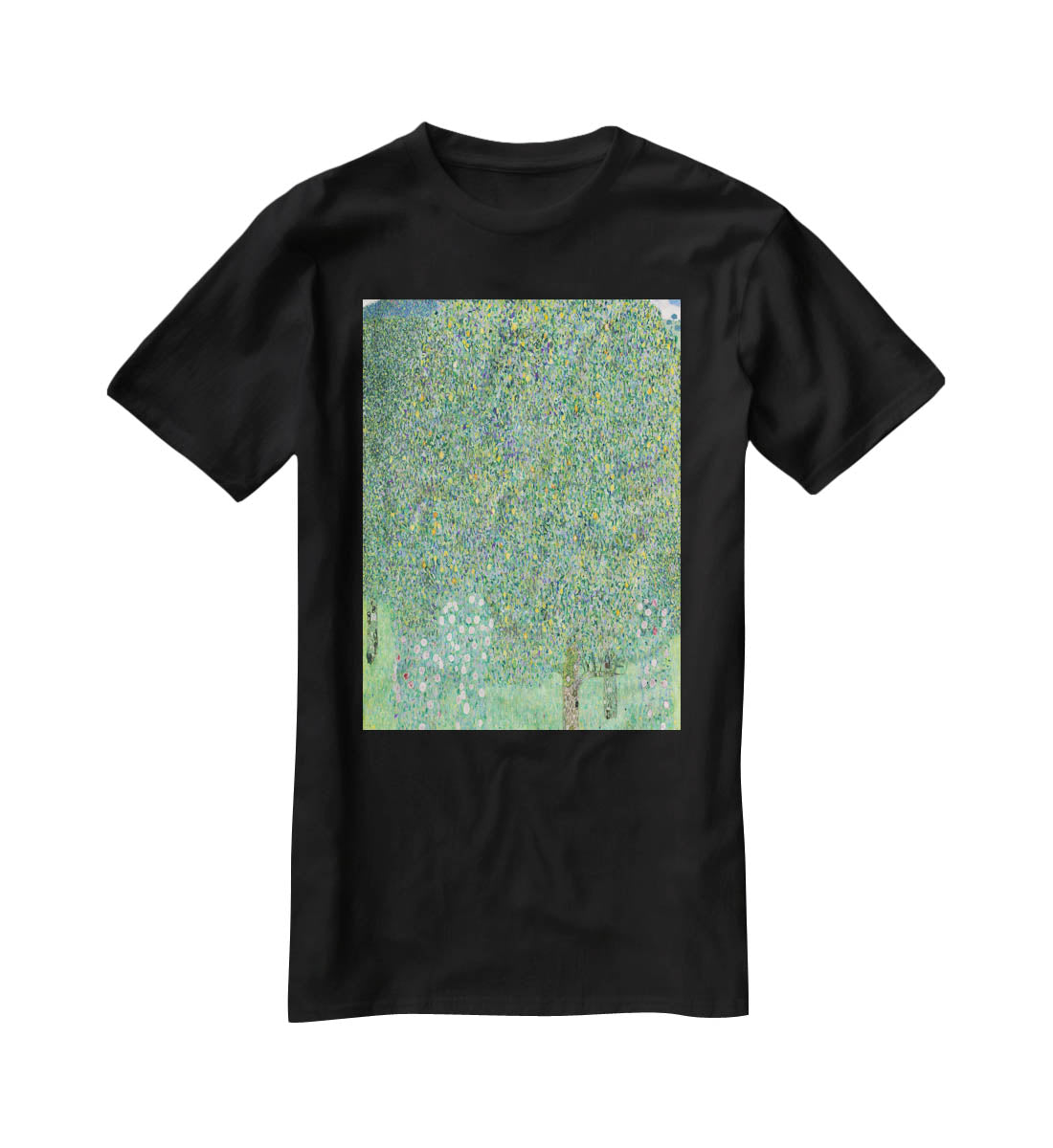 Rose bushes under the Trees by Klimt T-Shirt - Canvas Art Rocks - 1