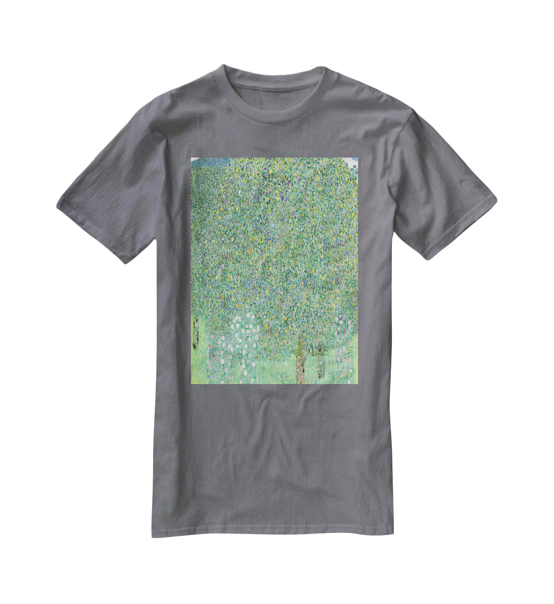Rose bushes under the Trees by Klimt T-Shirt - Canvas Art Rocks - 3