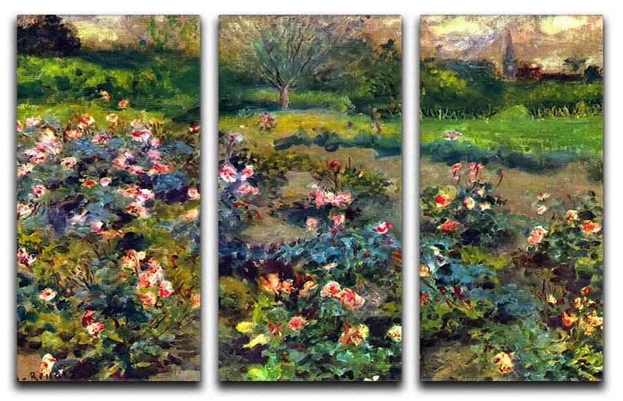 Rose grove by Renoir 3 Split Panel Canvas Print - Canvas Art Rocks - 1