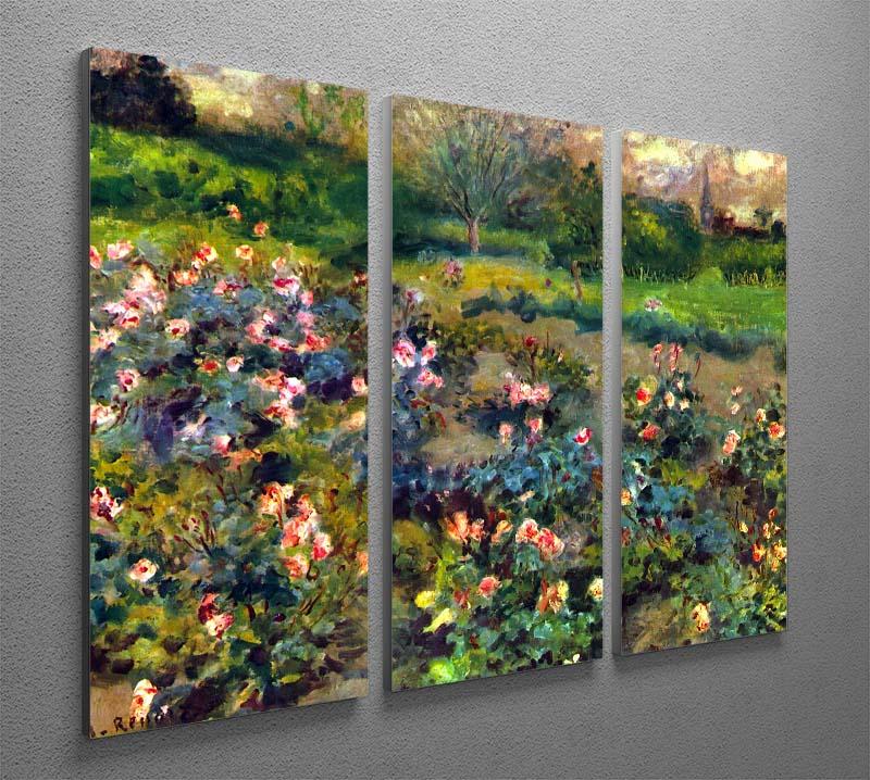 Rose grove by Renoir 3 Split Panel Canvas Print - Canvas Art Rocks - 2