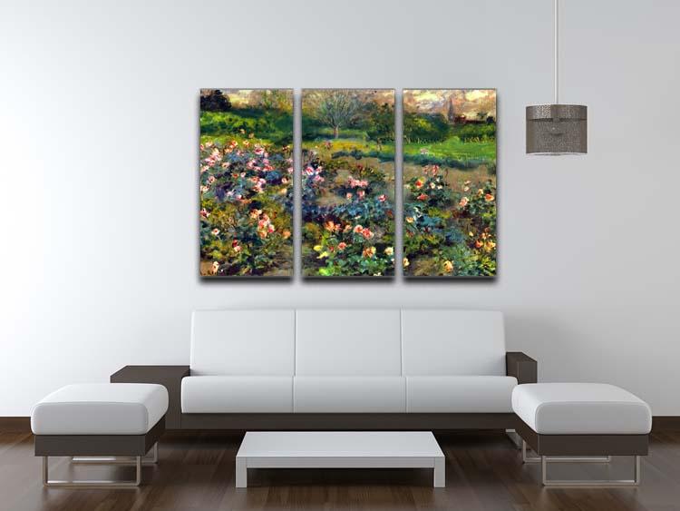 Rose grove by Renoir 3 Split Panel Canvas Print - Canvas Art Rocks - 3
