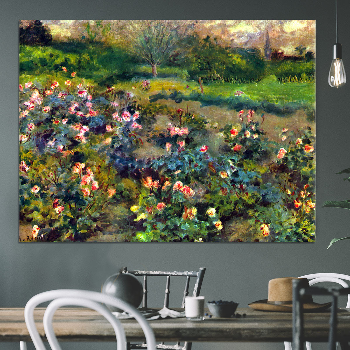 Rose grove by Renoir Canvas Print or Poster - Canvas Art Rocks - 3