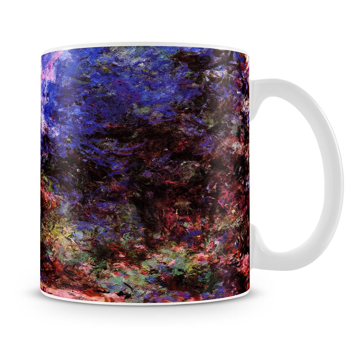 Roses at the garden side of Monets house in Giverny by Monet Mug - Canvas Art Rocks - 4