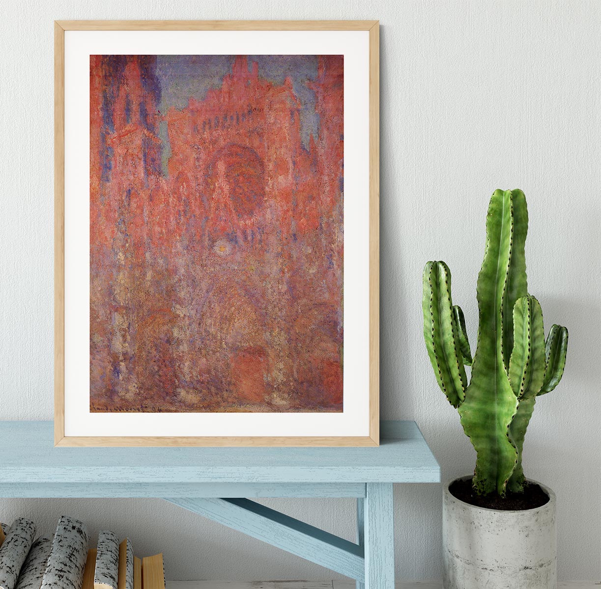 Rouen Cathedral Facade by Monet Framed Print - Canvas Art Rocks - 3