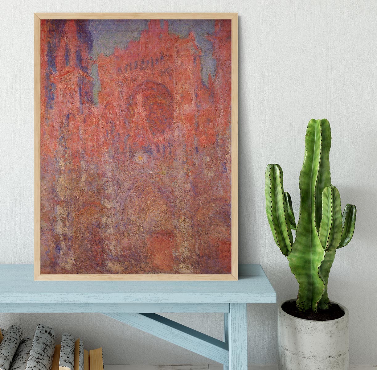 Rouen Cathedral Facade by Monet Framed Print - Canvas Art Rocks - 4