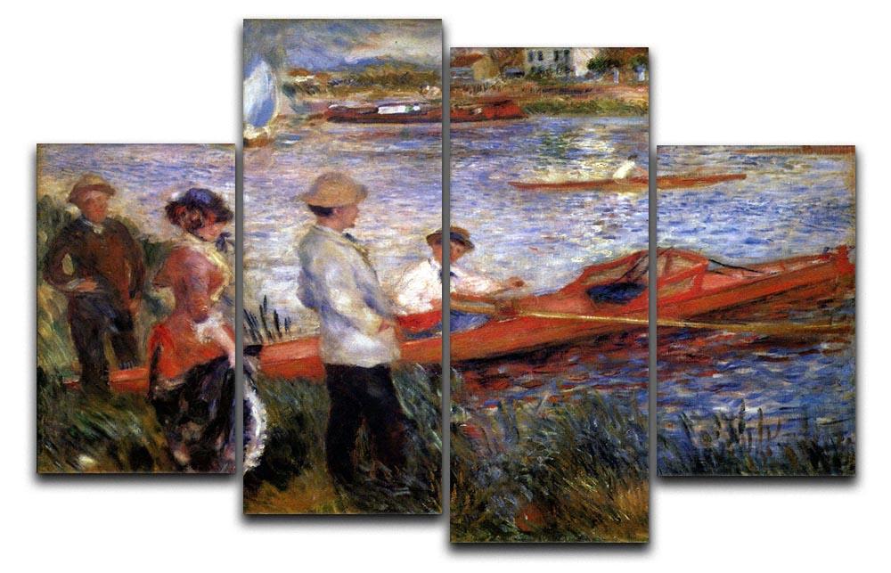 Rowers from Chatou by Renoir 4 Split Panel Canvas  - Canvas Art Rocks - 1