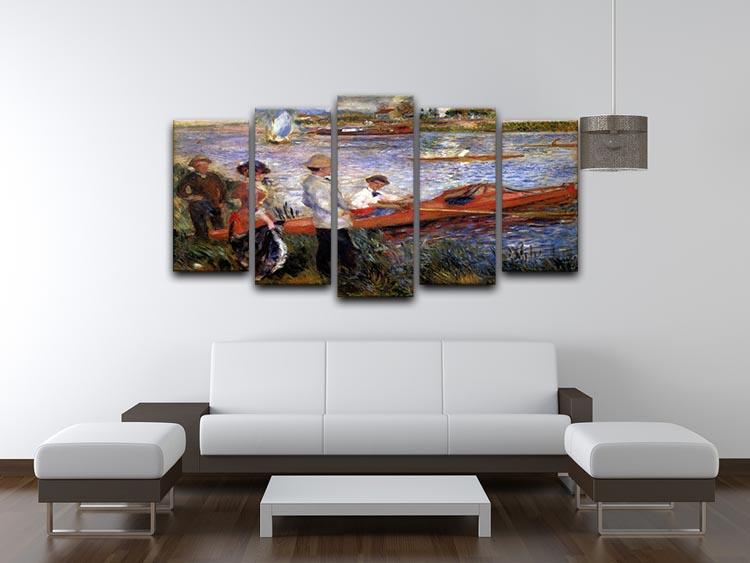 Rowers from Chatou by Renoir 5 Split Panel Canvas - Canvas Art Rocks - 3