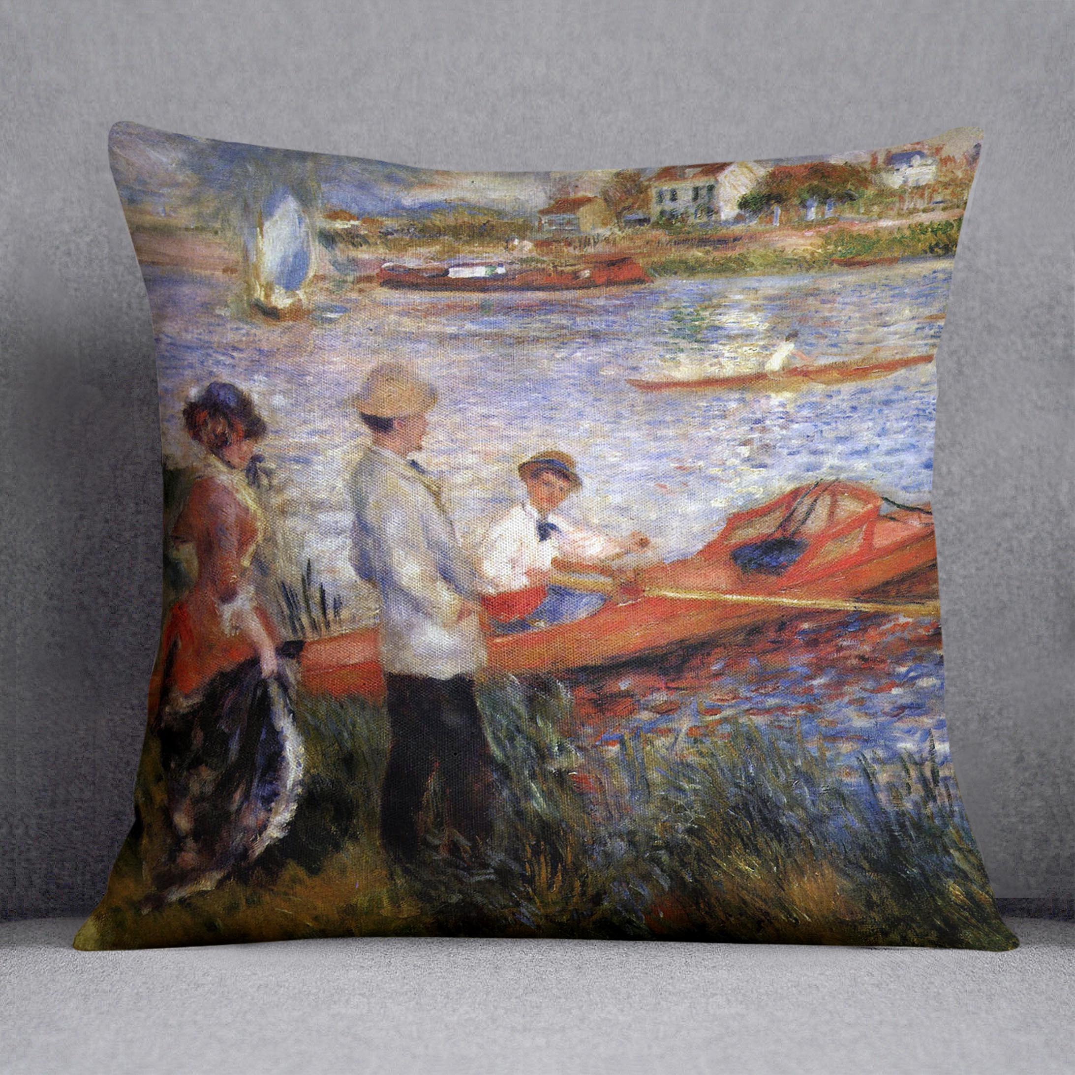 Rowers from Chatou by Renoir Cushion