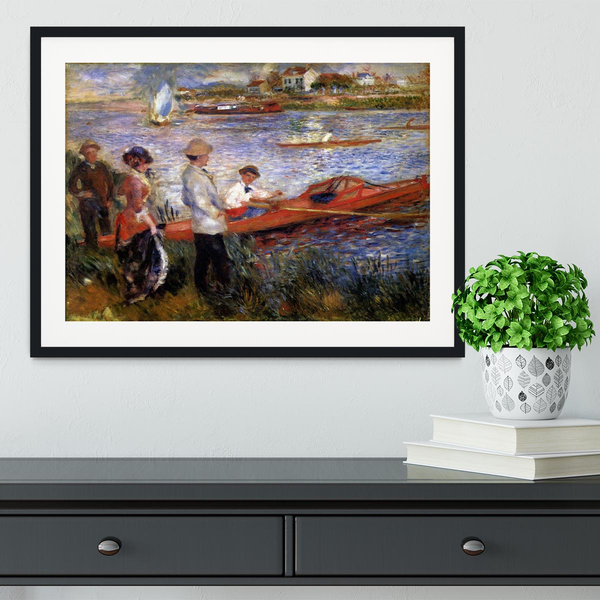 Rowers from Chatou by Renoir Framed Print - Canvas Art Rocks - 1