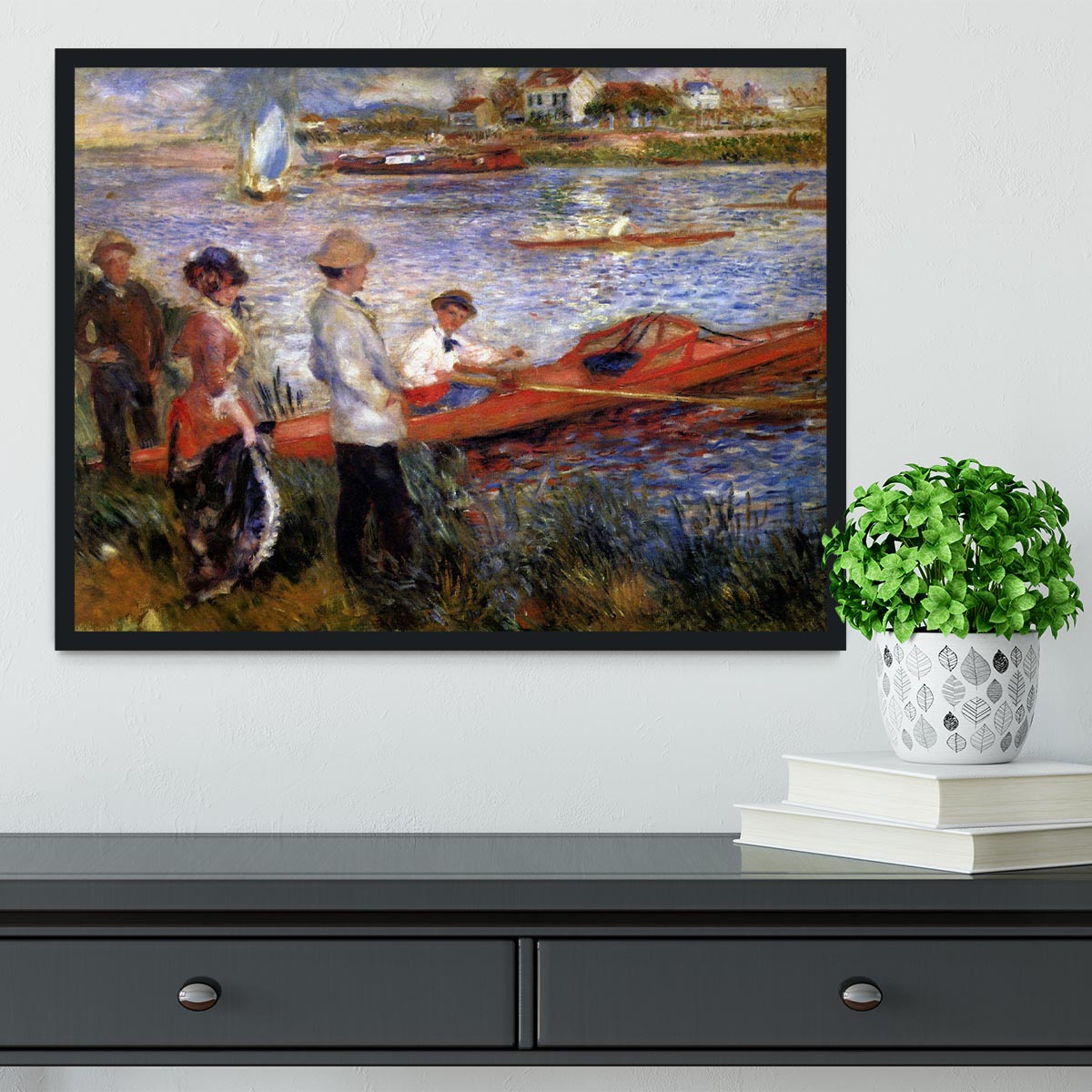 Rowers from Chatou by Renoir Framed Print - Canvas Art Rocks - 2