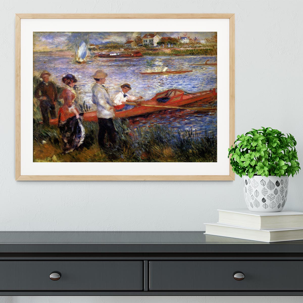 Rowers from Chatou by Renoir Framed Print - Canvas Art Rocks - 3