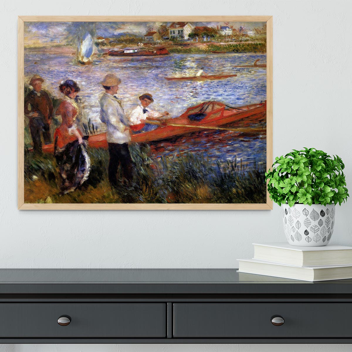 Rowers from Chatou by Renoir Framed Print - Canvas Art Rocks - 4