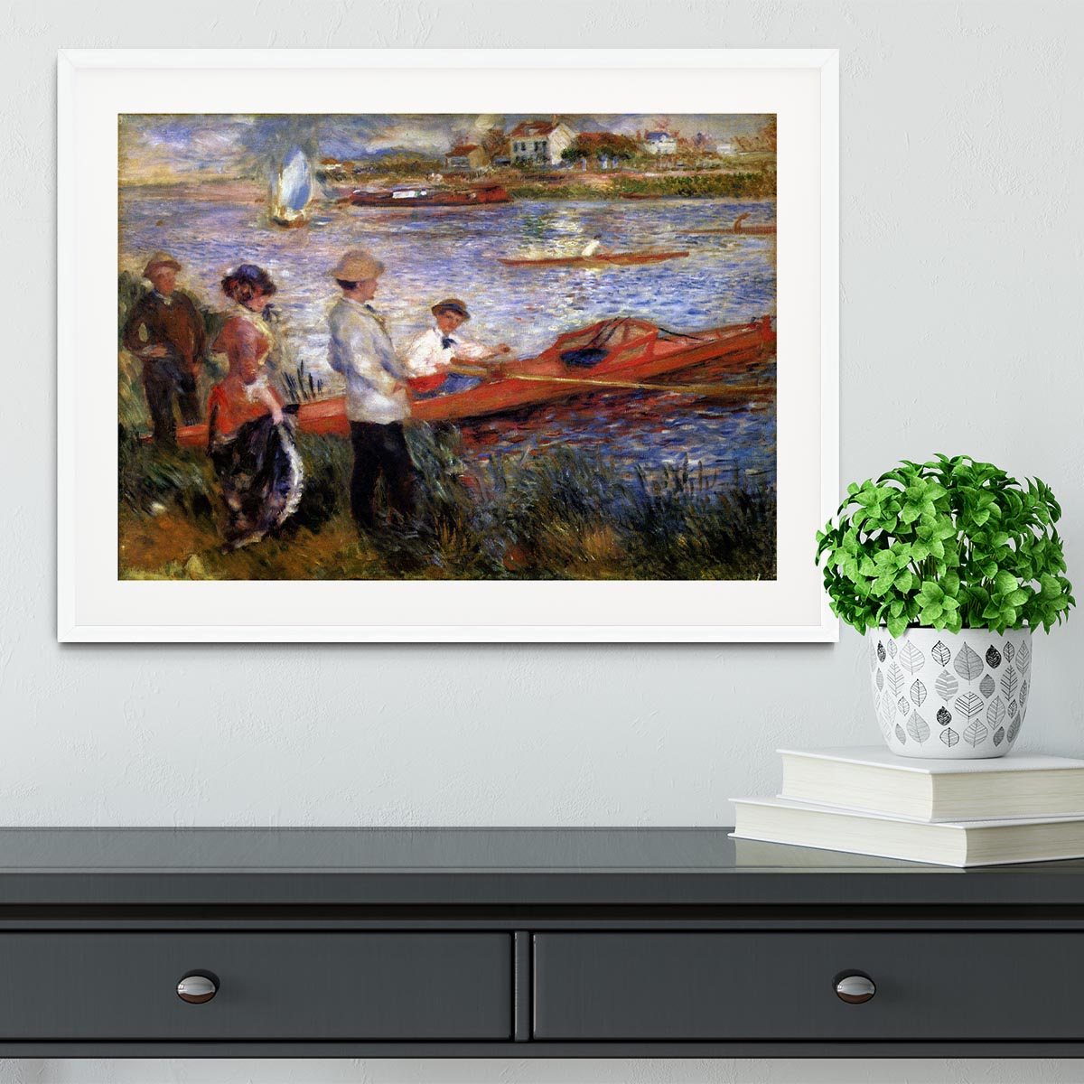 Rowers from Chatou by Renoir Framed Print - Canvas Art Rocks - 5