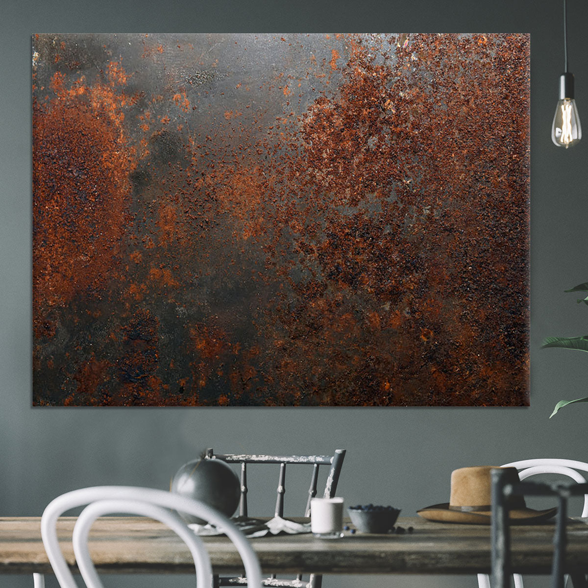 Rusted metal background Canvas Print or Poster - Canvas Art Rocks - 3