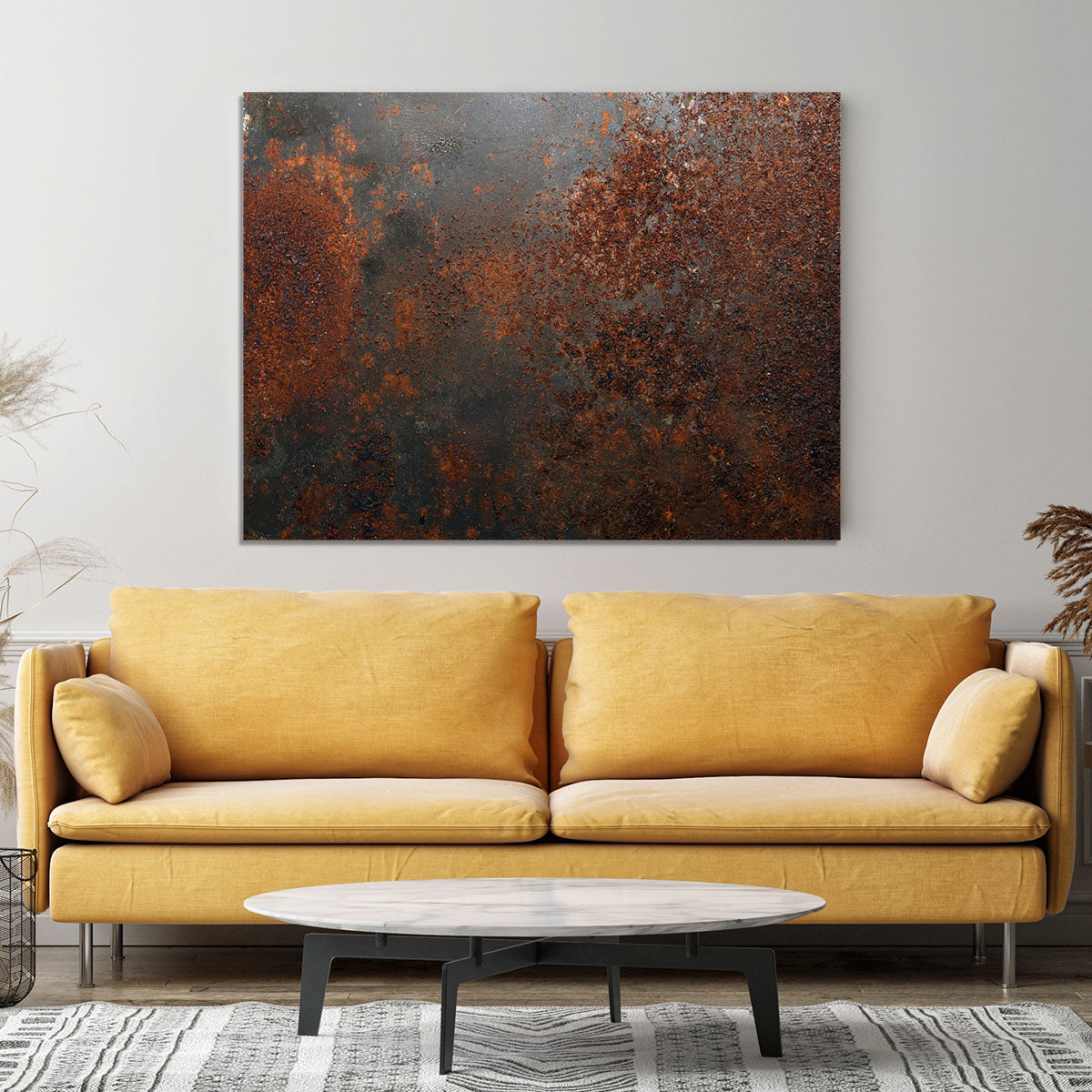 Rusted metal background Canvas Print or Poster - Canvas Art Rocks - 4