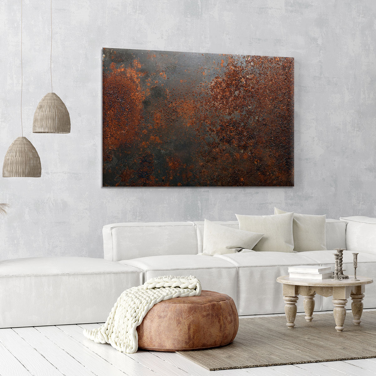 Rusted metal background Canvas Print or Poster - Canvas Art Rocks - 6