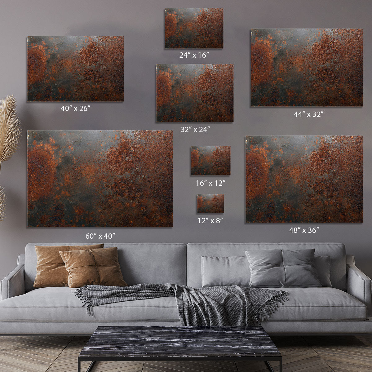 Rusted metal background Canvas Print or Poster - Canvas Art Rocks - 7