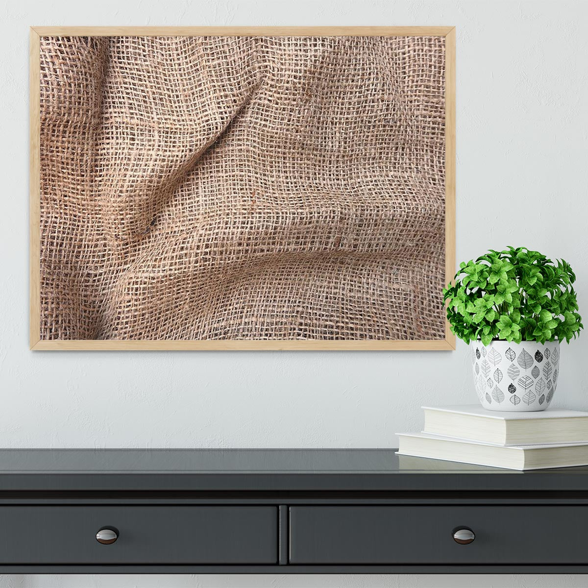 Sackcloth textured Framed Print - Canvas Art Rocks - 4