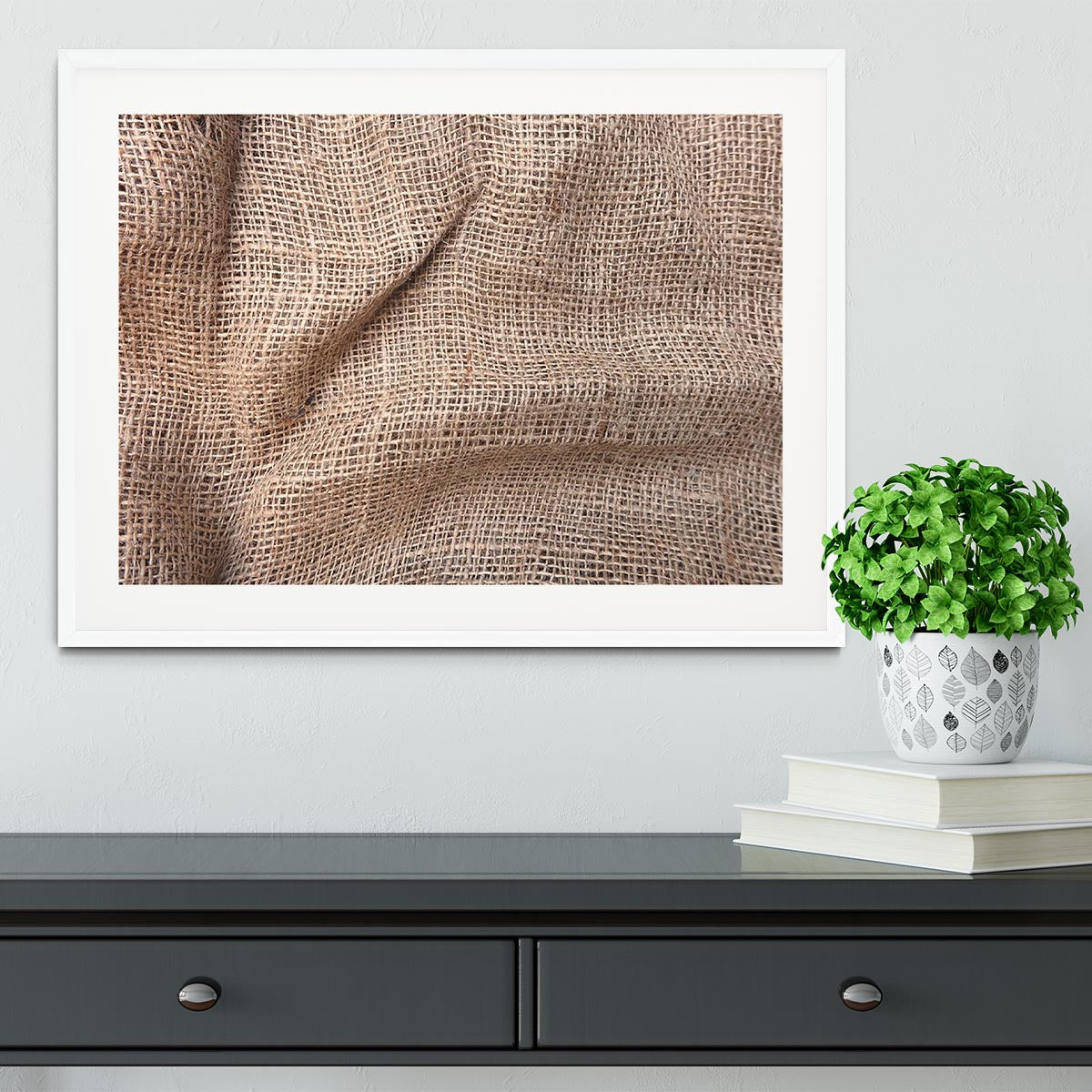 Sackcloth textured Framed Print - Canvas Art Rocks - 5
