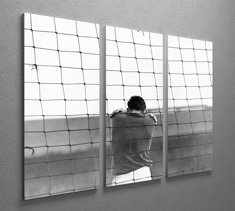 Sad Goalkeeper 3 Split Panel Canvas Print - Canvas Art Rocks - 2