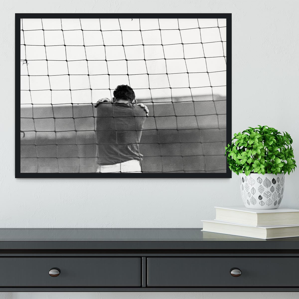 Sad Goalkeeper Framed Print - Canvas Art Rocks - 2