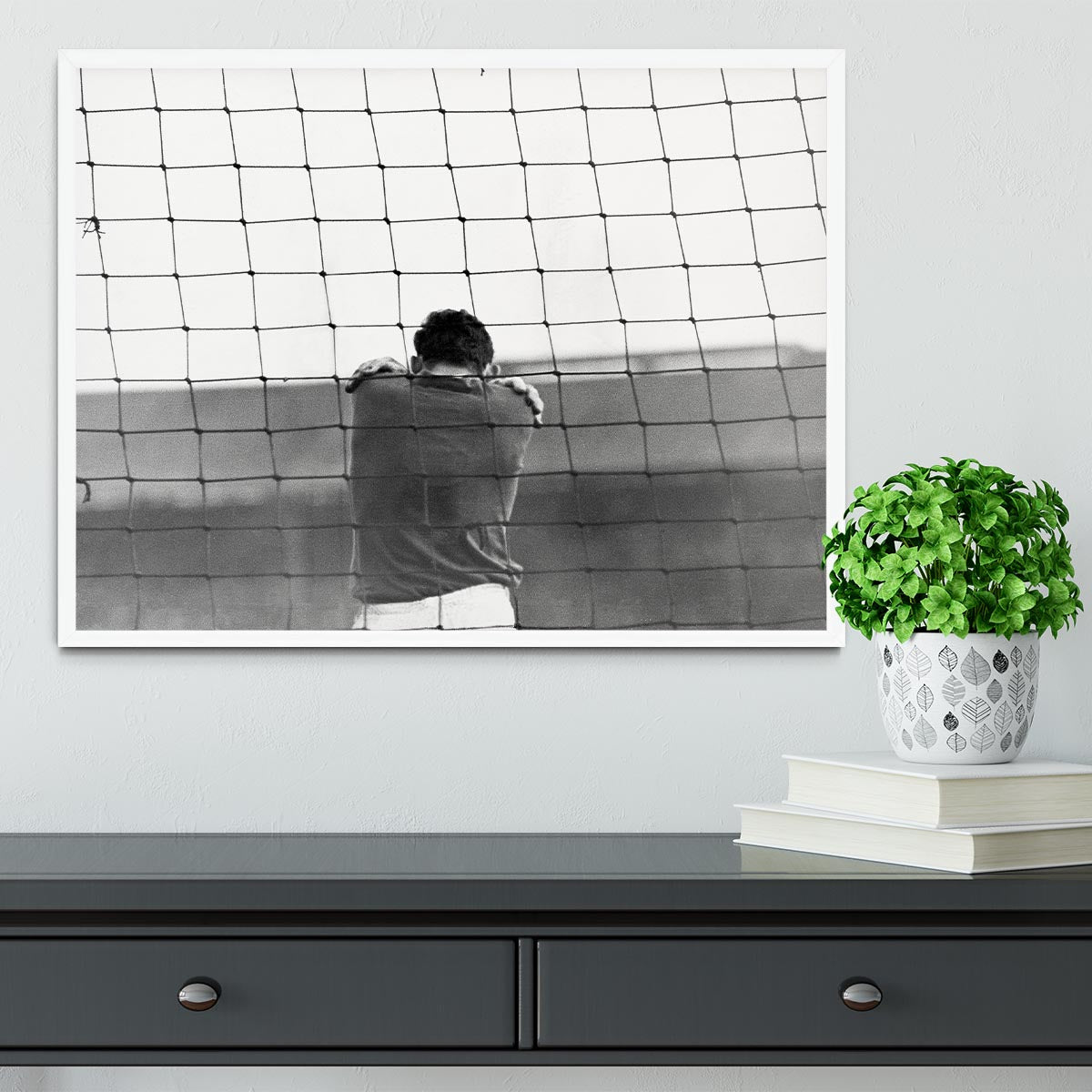 Sad Goalkeeper Framed Print - Canvas Art Rocks -6