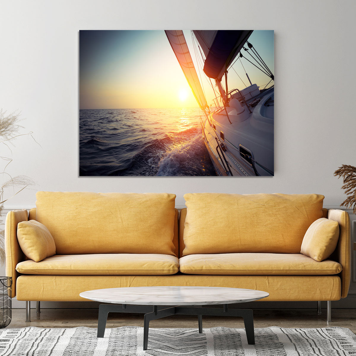 Sail boat gliding Canvas Print or Poster - Canvas Art Rocks - 4