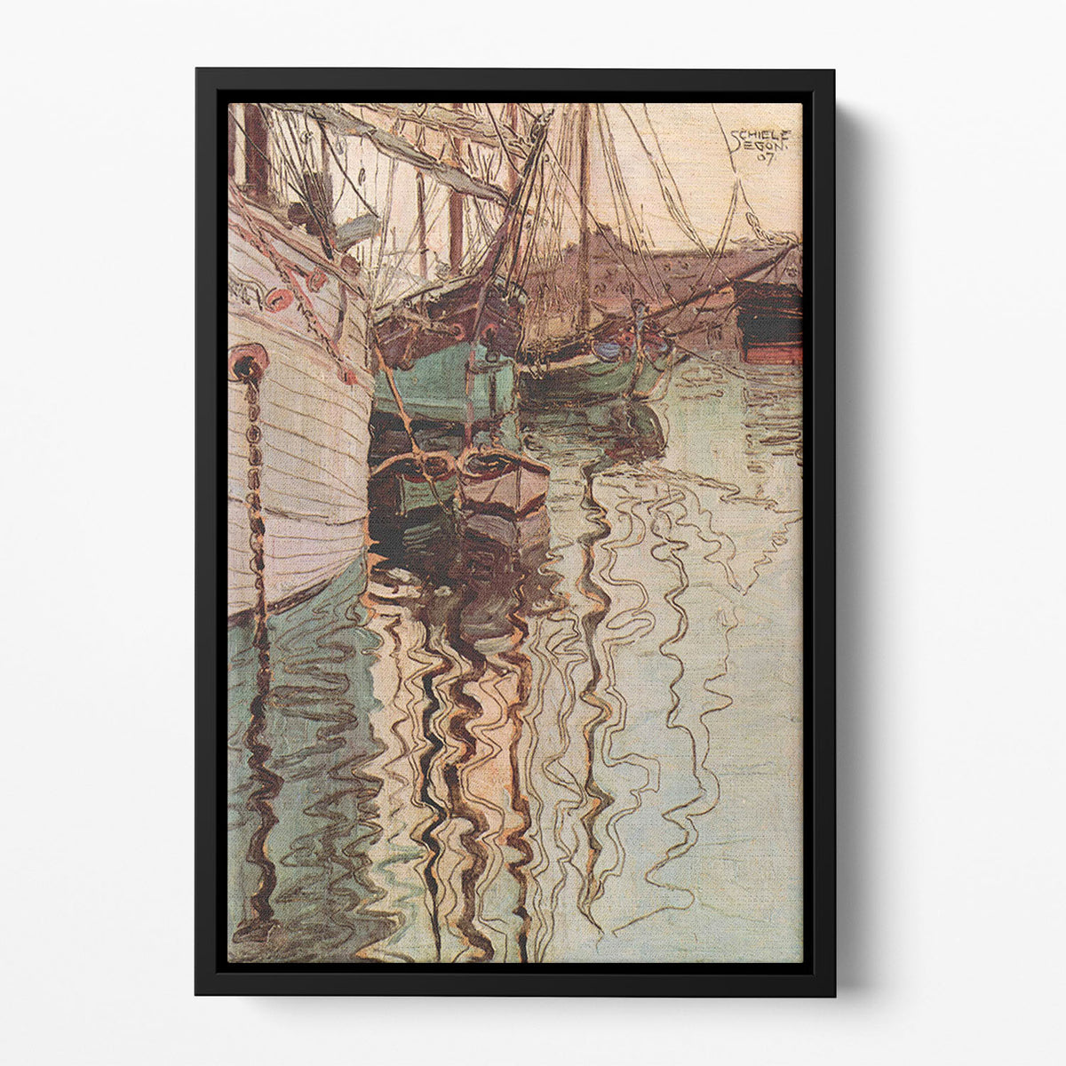 Lais Puzzle: 'Segelschiffe Im Hafen Von Triest' Von Egon Schiele - 1000 Teile Kunstdruck-Puzzle Für Erwachsene