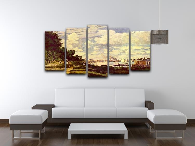 Sailing at Argenteuil by Monet 5 Split Panel Canvas - Canvas Art Rocks - 3