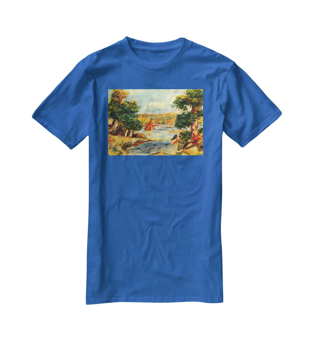 Sailing boats in Cagnes by Renoir T-Shirt - Canvas Art Rocks - 2