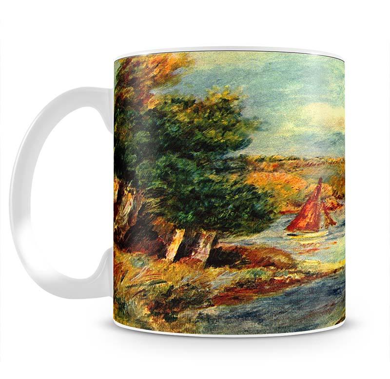 Sailing boats in Cagnes by Renoir Mug - Canvas Art Rocks - 2