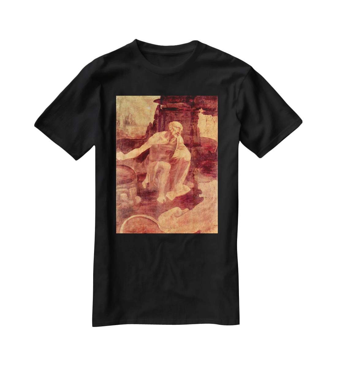 Saint Hieronymus by Da Vinci T-Shirt - Canvas Art Rocks - 1