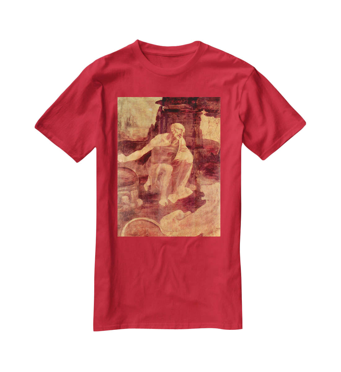 Saint Hieronymus by Da Vinci T-Shirt - Canvas Art Rocks - 4