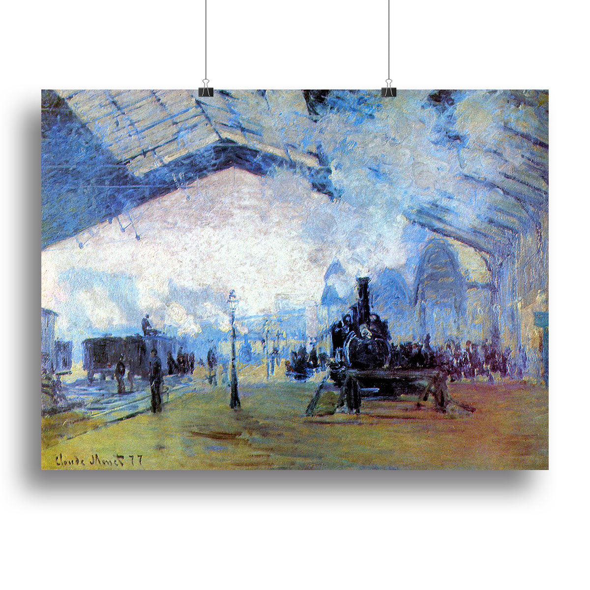 Saint Lazare station in Paris by Monet Canvas Print or Poster - Canvas Art Rocks - 2
