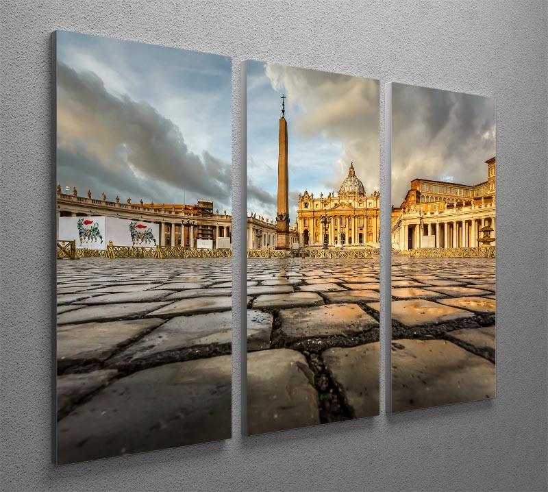 Saint Peter Basilica in the Morning 3 Split Panel Canvas Print - Canvas Art Rocks - 2