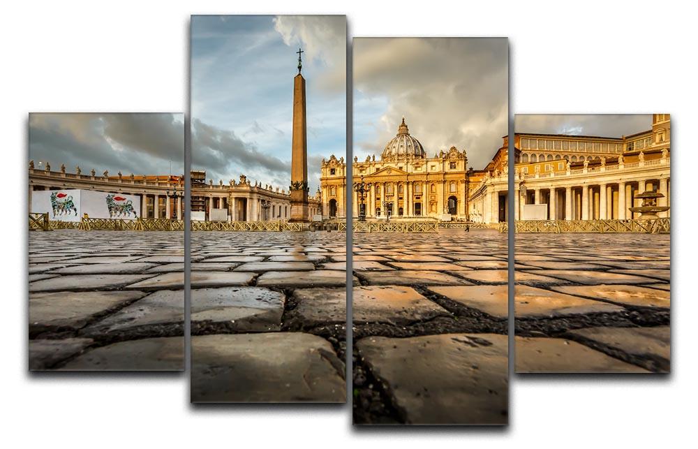 Saint Peter Basilica in the Morning 4 Split Panel Canvas  - Canvas Art Rocks - 1