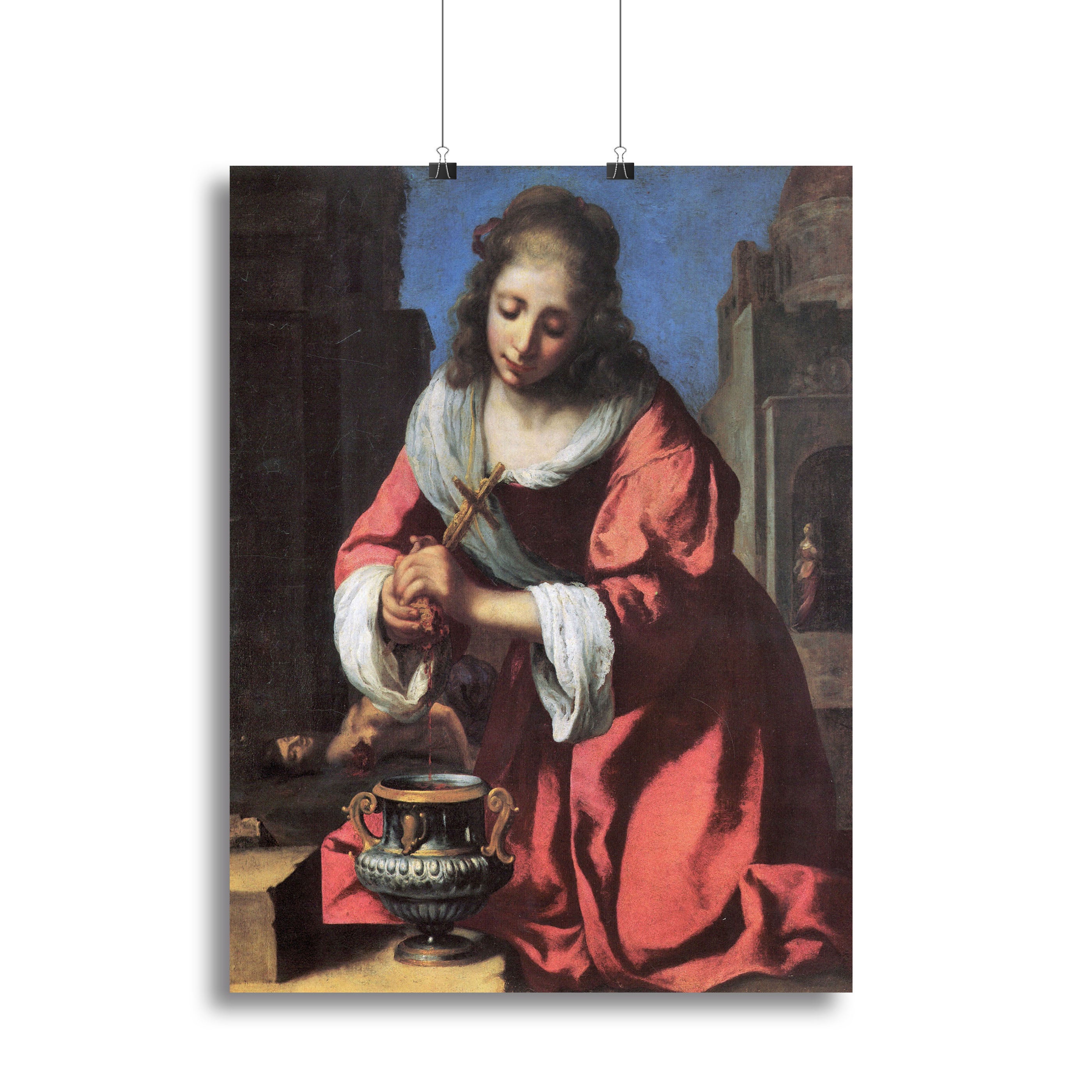 Saint Praxedis by Vermeer Canvas Print or Poster - Canvas Art Rocks - 2