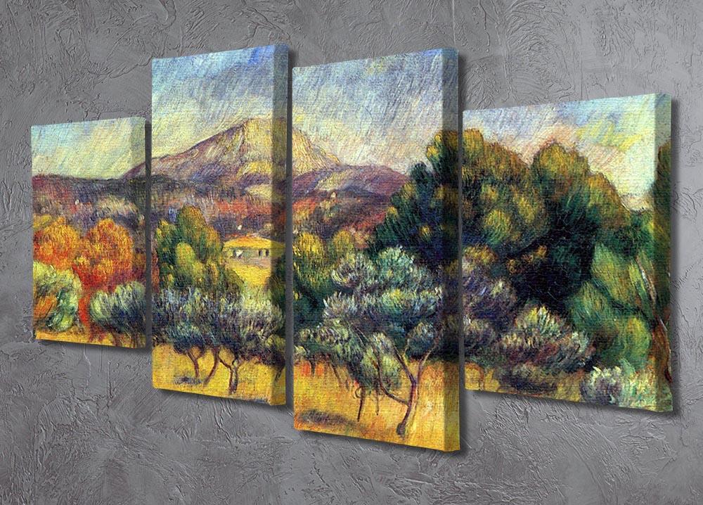 Sainte Vicoria Mountain by Renoir 4 Split Panel Canvas - Canvas Art Rocks - 2
