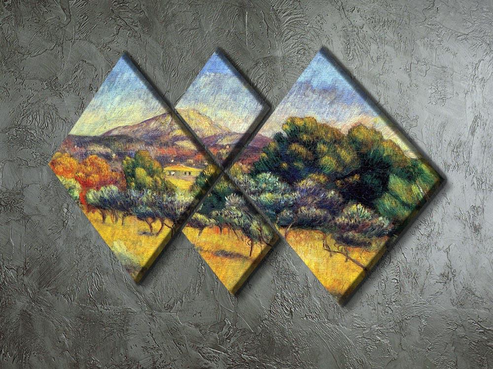 Sainte Vicoria Mountain by Renoir 4 Square Multi Panel Canvas - Canvas Art Rocks - 2