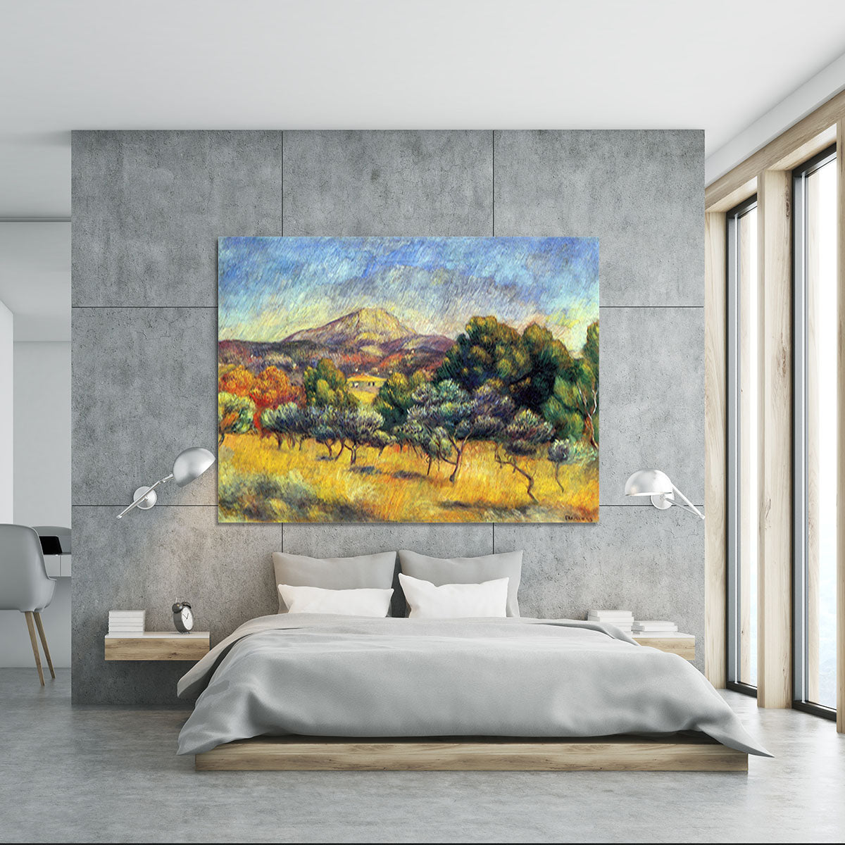 Sainte Vicoria Mountain by Renoir Canvas Print or Poster - Canvas Art Rocks - 5