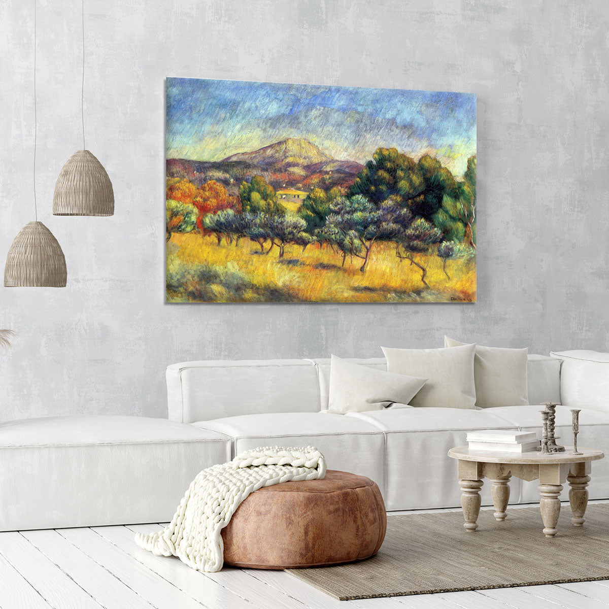 Sainte Vicoria Mountain by Renoir Canvas Print or Poster - Canvas Art Rocks - 6