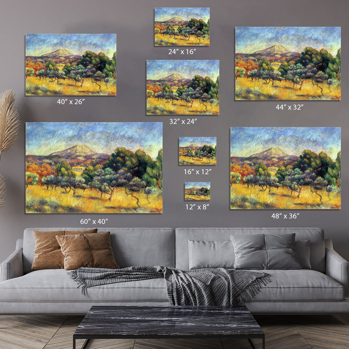 Sainte Vicoria Mountain by Renoir Canvas Print or Poster - Canvas Art Rocks - 7