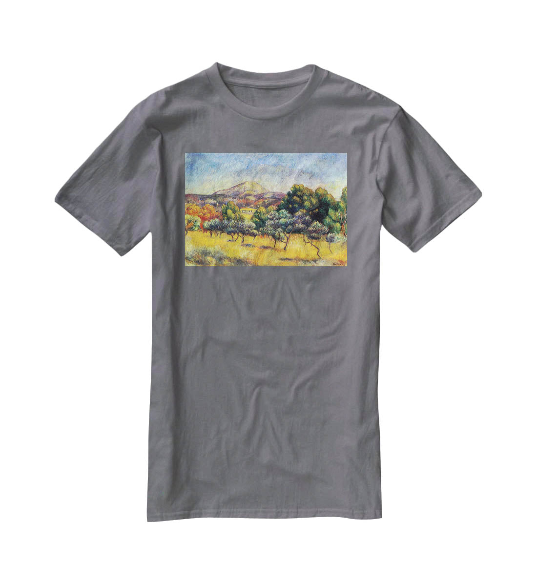 Sainte Vicoria Mountain by Renoir T-Shirt - Canvas Art Rocks - 3
