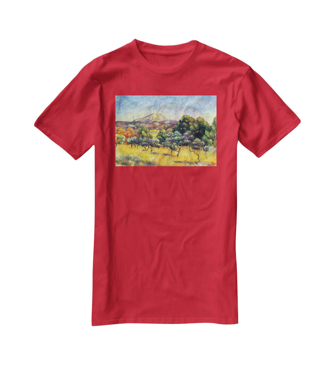 Sainte Vicoria Mountain by Renoir T-Shirt - Canvas Art Rocks - 4