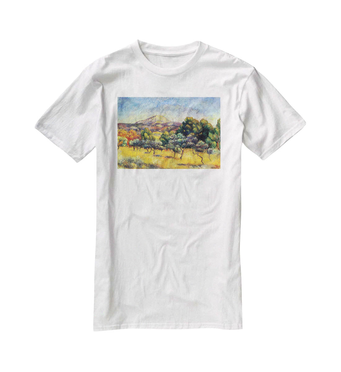 Sainte Vicoria Mountain by Renoir T-Shirt - Canvas Art Rocks - 5