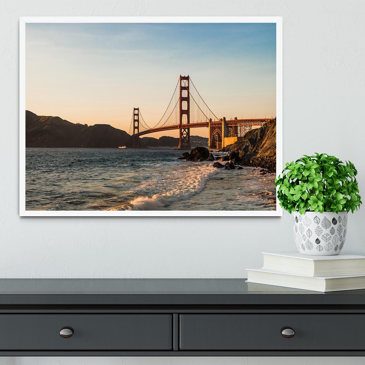 San Francisco Bridge Framed Print - Canvas Art Rocks -6